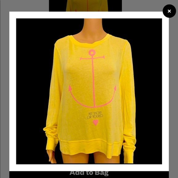 Wildfox Beach Sweater Yellow - My yacht or yours - M - Picture 2 of 4
